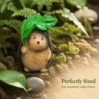 Resin Hedgehog Figurine for Miniature Landscape Decor