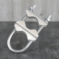 U-Bolt Pipe Clamp M8 Pipe Clamp with Saddle Zinc-Coated-Bolt with Saddle Plate for Installers, Hobbyists