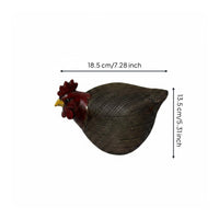 Cock Statue Realistic Design Chicken Figurine Rustic for Outdoor