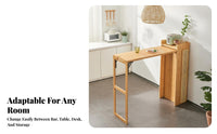 Adaptable Island Counter Space-Saving Clutter-and Clearstanding Kitchen Workstation Acts as Room Divider Extendable Surface