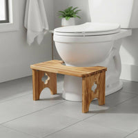 Wooden Toilet Stool Space Saving Anti Slip Toilet Stool Foldable