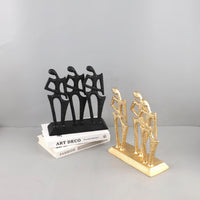 现代简约抽象金属人物雕塑艺术摆件客厅卧室玄关书房软装家居饰品