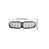 Gloss Black Automotive Kidney Grille Single-Slat Front Kidney Grille OEM Replacement Easy Install for Car Enthusiasts