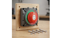 2-Position Battery Disconnect Switch with Mounting Hardware Rotary Battery Switch Square Electrical Component Easy Installation for Boat, RV, Truck, Car