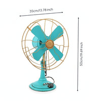 Vintage Fan Ornament Small Decor Compact for Photo Shoots, Bookshelves