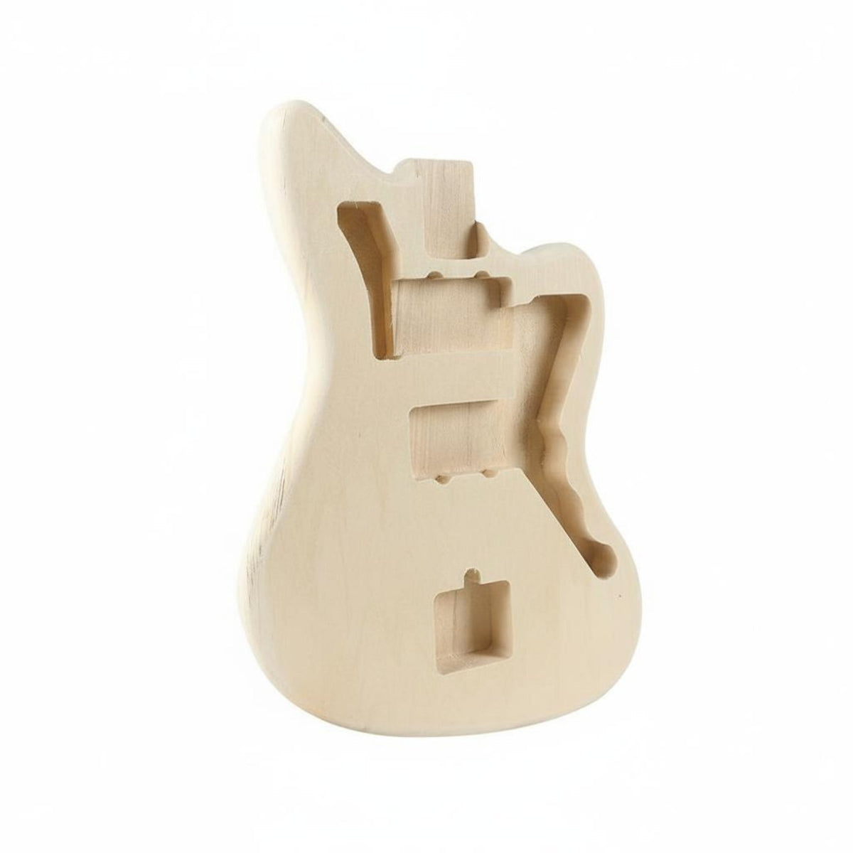 Unfinished Electric Guitar Body Sanded Smooth Instrument Component for Luthiers