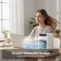 Desktop Misting Fan Humidifier Function Mini Water-Cooled Chiller Quiet Water-Cooled Air Chiller for Students, Office Workers, Dorm Room
