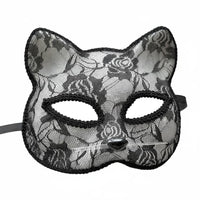 Mysterious Look Lace Feline Half-Mask Design Lace Feline Eye Mask Easy to Wear Costume Accessory Lightweight and Comfortable for Cosplayers, Adults, Party-Goers, Halloween, Cosplay Events, Photoshoots, Masquerade Balls