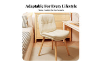 Woven Seat Side Chair sturdy Wood Frame Seating Furniture Comfortable for Bedroom
