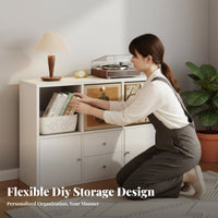 Modular Cube Organizer Vintage Design Shelving Unit Customizable Layout Storage Shelf for Apartment Dwellers, Students, Living Room, Entryway