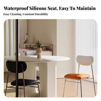 Upholstered Metal-Frame Chair Ergonomic Design Home Furniture Easy Assembly
