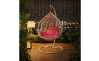 Freestanding Egg Chair with Stand Outdoor Hanging Egg Chair Indoor Woven for Backyard