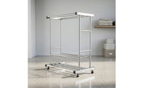 Foldable Clothes Drying Rack with Wheels Folding Clothes Drying Rack Space-Saving Furniture Multifunctional for Apartment