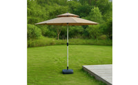 Patio Umbrella with Base Stable Double Top Patio Umbrella Windproof for Poolside