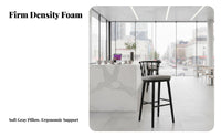 High Stool with Backrest Vintage Design Counter Chair Minimalist Design Integrated Footrest for Adults, Restaurant, Cafe