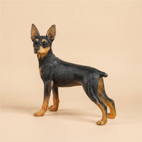 Doberman Sculpture Lifelike Doberman Statue Resin for Dog Lovers