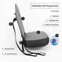 Inflatable Paddle Board Seat SUP Kayak Seat for Surfboard