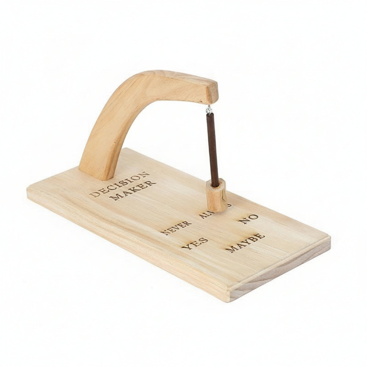 Wooden Decision Maker Natural Wood Wooden Hanging Ornament Arched Top