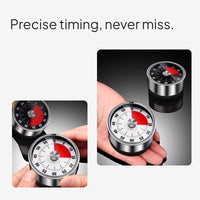 Magnetic Visual Kitchen Timer, Mechanical, Stainless Steel