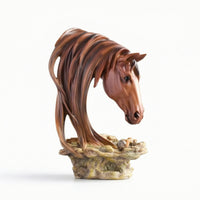 Horse Head Sculpture Glossy Home Decor Sculpted for Bookshelf, TV Cabinet