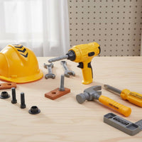 Assembly and Disassembly Toy Electric Drill Set Battery Operated Pretend Play Power Tool Kit Educational Toddler Construction Kit Realistic Design for Preschoolers