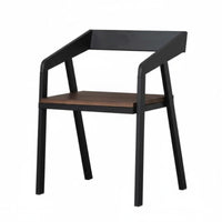 Wrought Iron Dining Chair Easy to Clean Metal Dining Chair Scratch-Resistant