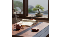 Auspicious Pig Tea Table Ornament Handmade Gold Painted Teacup Mat for Teaware Collectors, Office Desk
