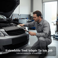 Car Engine Inspection Mirror Stainless Extendable Automotive Mirror Lightweight Pen Fastener Design for Garages, Workshops