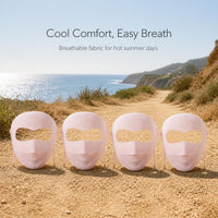 Adult Summer Breathable UV Protection Full-Face Mask for Women