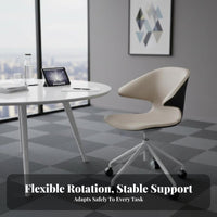 Armless Shell Chair on casters Minimalist & design rotating Seat Height Adjustable