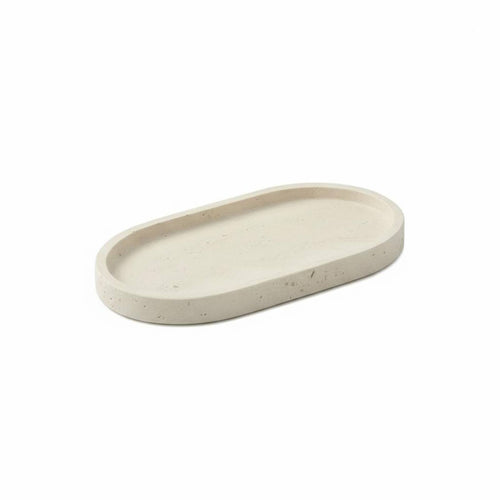 Travertine Tray, Vintage Design, Entryway Organizer, Home Decor Plate