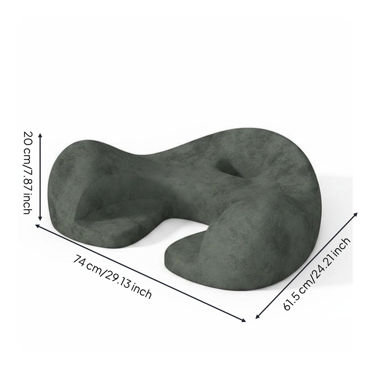 Meditation Seat Cushion Curved Contoured Seat Cushion Textured