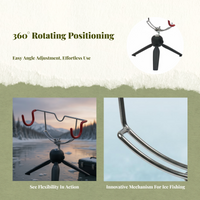 Foldable Fishing Pole Holder, Sturdy, for Ice Fishing Trips