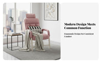 Adjustable Padded Recliner Easy Assembly Upholstered Armchair for Office Workers