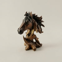 Horse Head Sculpture Resin Figurine Equestrian for Wine Cabinet, Art Collectors