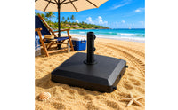 Patio Umbrella Base Square Wheeled Umbrella Base Wheels Outdoor Accessory