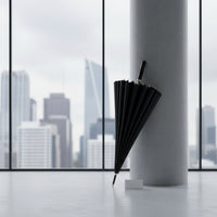 Water-Repellent Automatic Long Umbrella Windproof Umbrella with 24 Ribs Long-Lasting Straight for Business Professionals