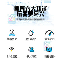 2.4G无线迷你遥控快艇带灯光充电遥控船儿童电动仿真模型玩具批发