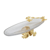 Fruit Tray with Pedestal Transparent Glass Fruit Bowl with Stand