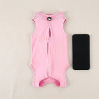 Cat Recovery Suit with Turtleneck, Sleeveless Neuter Suit for Cats, Fastener Closure Spay Suit