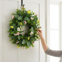 Seasonal Floral Wreath Pastoral Design Seasonal Flower Wreath Realistic Look