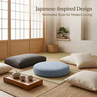 Memory Foam Seat Cushion, Round Chair Pad, Comfortable Tatami Mat, Breathable Polyester Fiber, Orang - Image 5