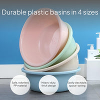 Multi-Functional Thickened PP Basin Set for Home Dorm