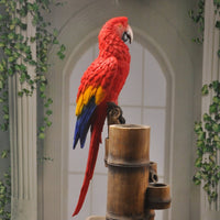 Resin Parrot Ornament Vibrant Colors Realistic Parrot Statue Weather Resistant