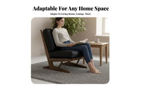 Wood Frame strap Chair Wabi-Sabi Design Indoor Furniture Retro design Comfy padding for Readers