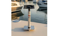 360-Degree Rotatable Boat Seat Base with Swivel Painted Finish Swivel Seat Base Quick-Release Helm Chair Mount for Boats, Yachts