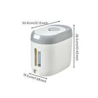 Push Button Flour Canister Large Capacity Rice Storage Container Clear View