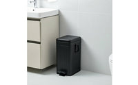 Handshands-off Pedal Trash Can with Lid Slim Trash Can with Foot Pedal Hygienic Rectangular Waste Basket Easy to Clean for Bathroom