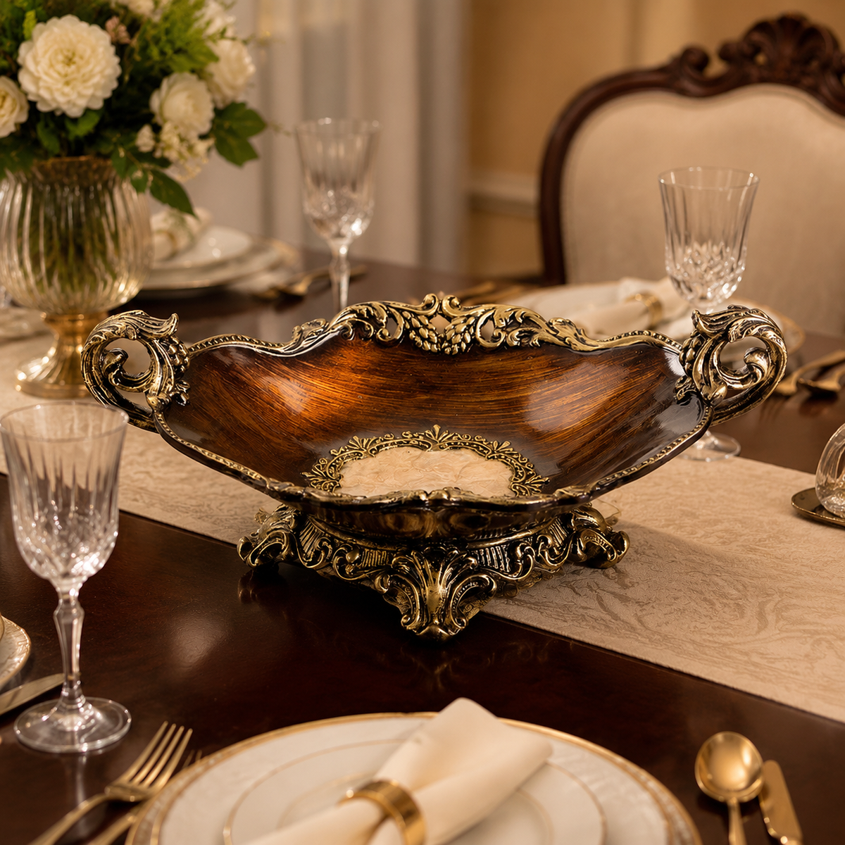 Customisable Resin Decor Set, Decorative Resin Candle Holders for Dinner Parties, Oceanic Life Design for Dining Table Decor