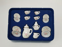 Dollhouse Mini Ceramic Tea Set for Pretend Play